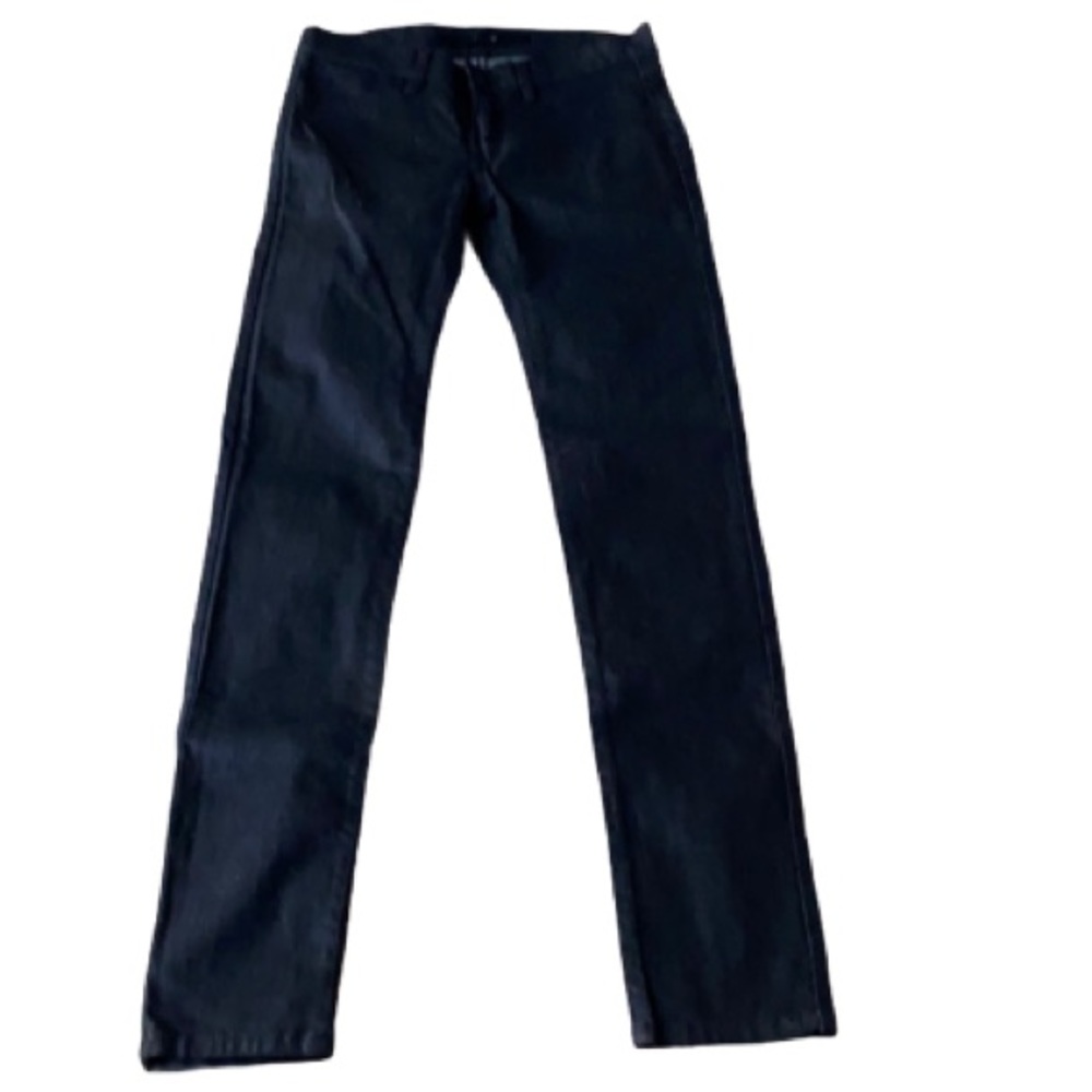 Joe's skinny black coated sparkling speckle jeans